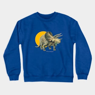 Triceratops Cut Out (with Orange Disc) Crewneck Sweatshirt